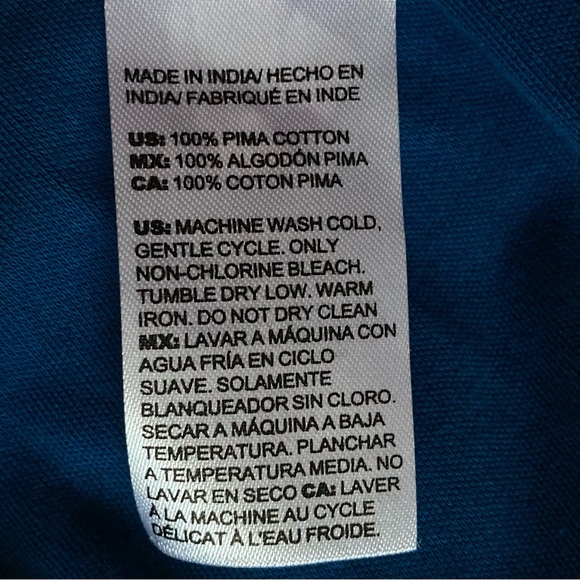 Chico's 100% Pima Cotton Teal Blue Long Sleeve Tunic Top with Mock Turtleneck - Picture 3 of 10